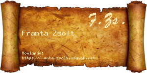 Franta Zsolt névjegykártya